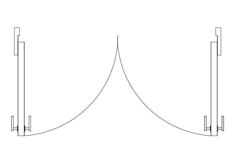 Free Double Door Top View CAD Block – DWG, DXF, PDF Format