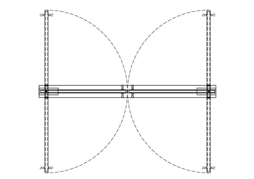 Free Double Door Top View CAD Block – DWG, DXF, PDF Format