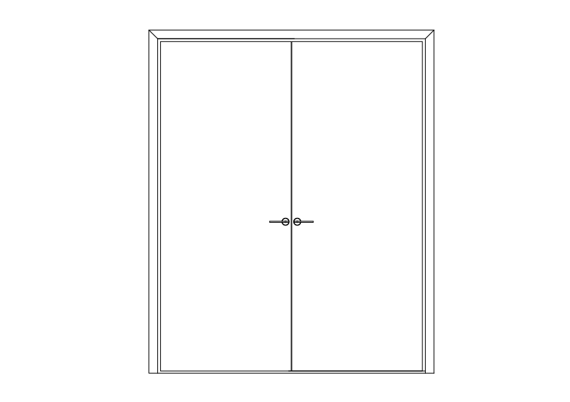 Free Double Door Elevation CAD Block – DWG, DXF, PDF Format