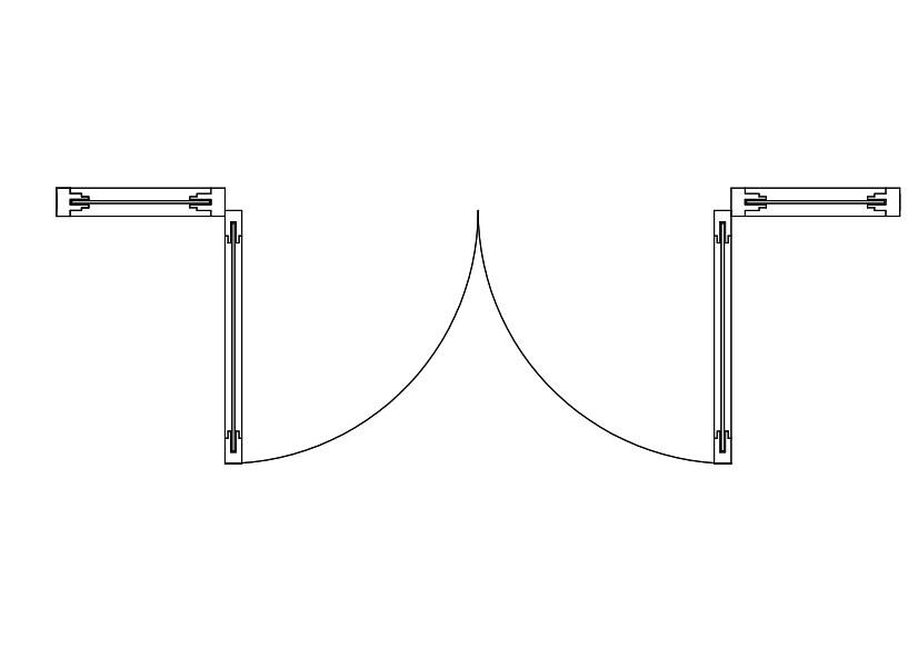 Free Double Door Top View CAD Block – DWG, DXF, PDF Format