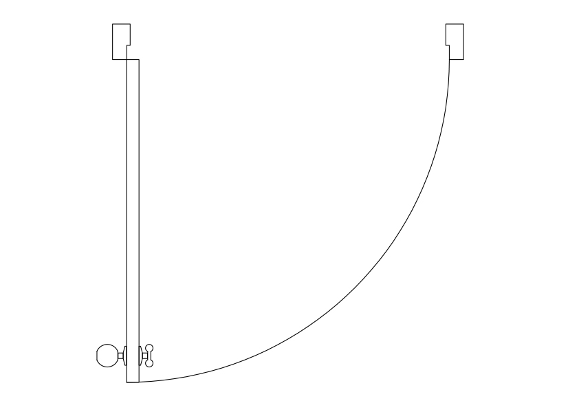 Free Single Door Top View CAD Block – DWG, DXF, PDF Format