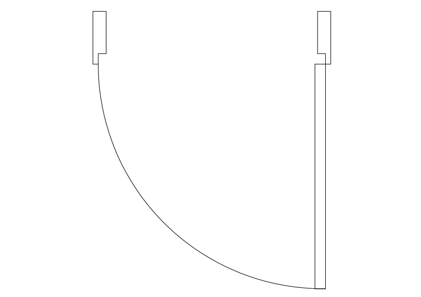 Free Single Door Top View CAD Block – DWG, DXF, PDF Format