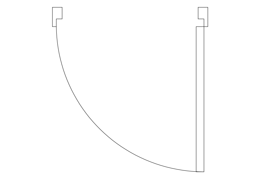 Free Single Door Top View CAD Block – DWG, DXF, PDF Format