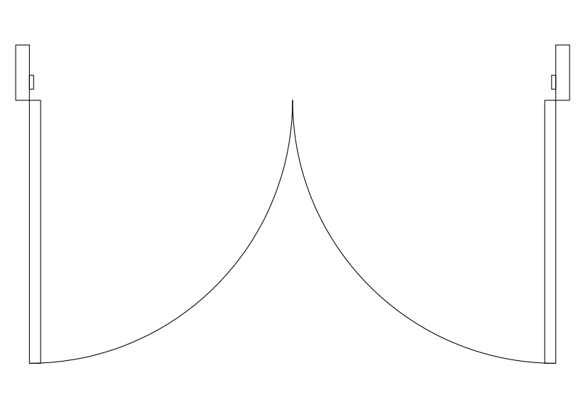 Free Double Door Top View CAD Block – DWG, DXF, PDF Format