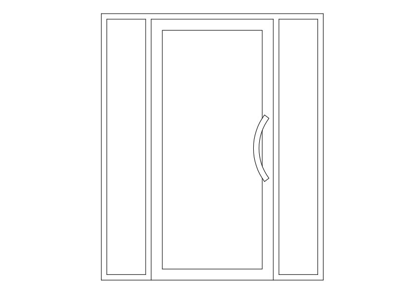 Free Single Door Elevation CAD Block – DWG, DXF, PDF Format