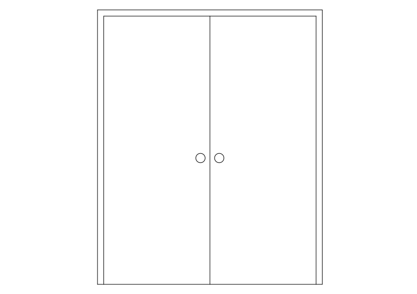 Free Double Door Elevation CAD Block – DWG, DXF, PDF Format