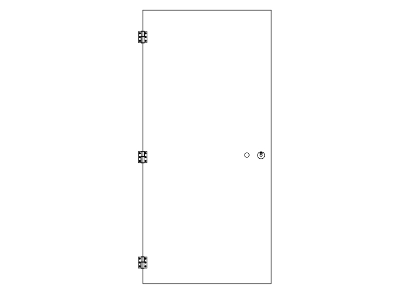 Free Single Door Elevation CAD Block – DWG, DXF, PDF Format