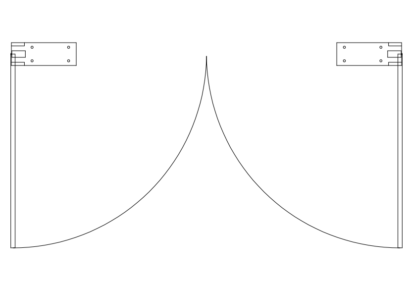 Free Double Door Top View CAD Block – DWG, DXF, PDF Format
