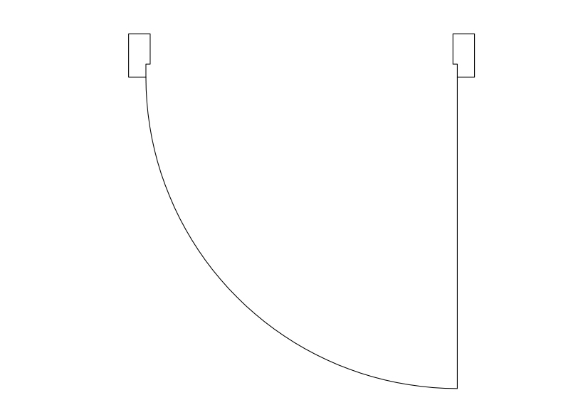 Free Single Door Top View CAD Block – DWG, DXF, PDF Format