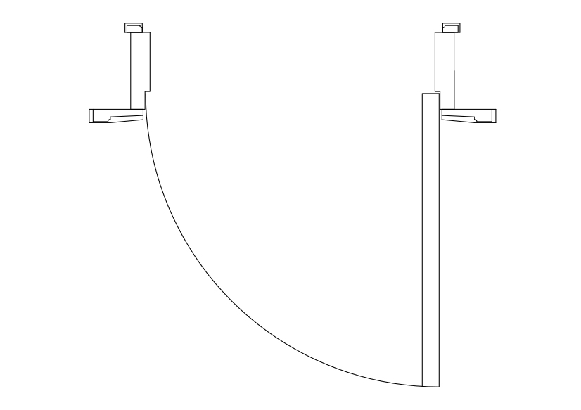 Free Single Door Top View CAD Block – DWG, DXF, PDF Format