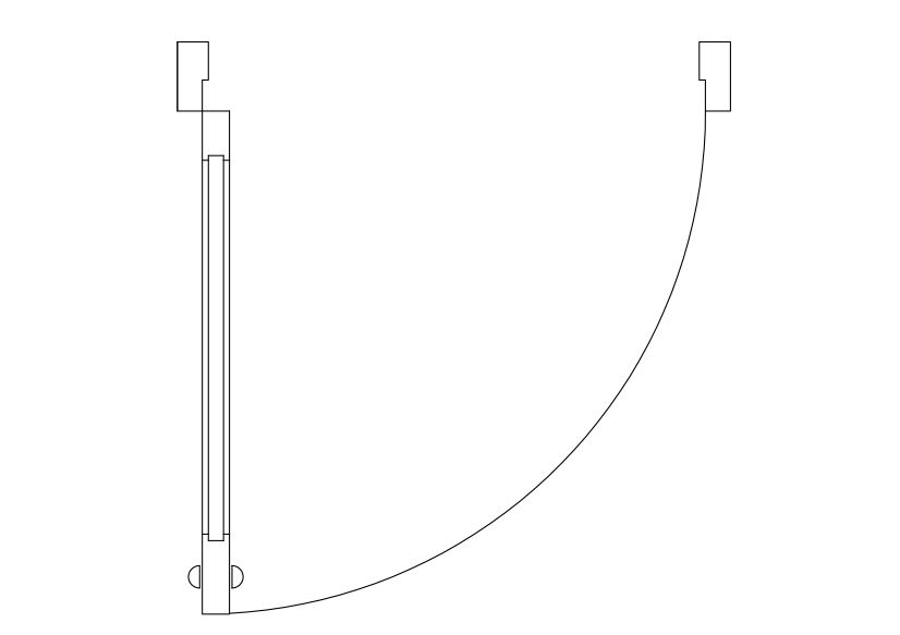 Free Single Door Top View CAD Block – DWG, DXF, PDF Format