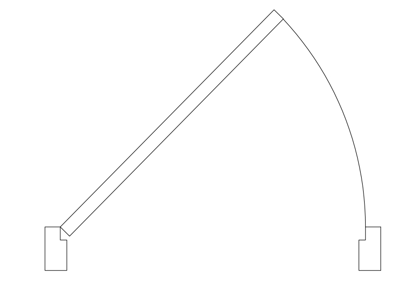 Free Single Door Top View CAD Block – DWG, DXF, PDF Format