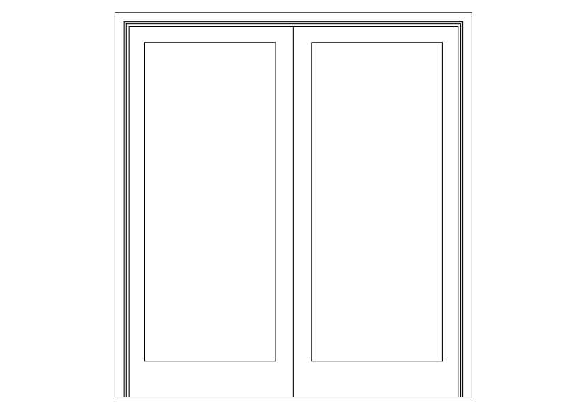 Free Double Door Elevation CAD Block – DWG, DXF, PDF Format