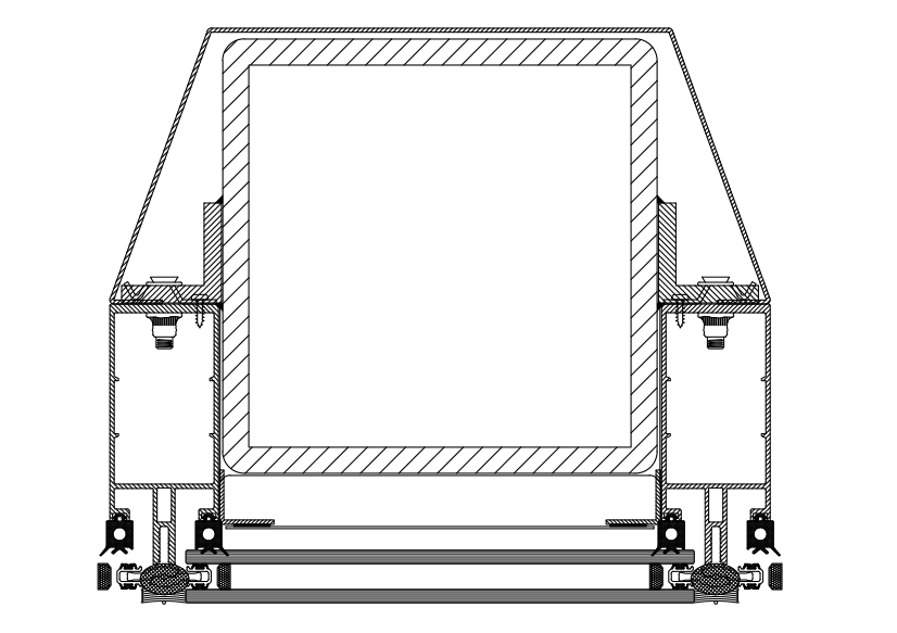 Free Glass Façade Top View CAD Block – DWG, DXF, PDF Format