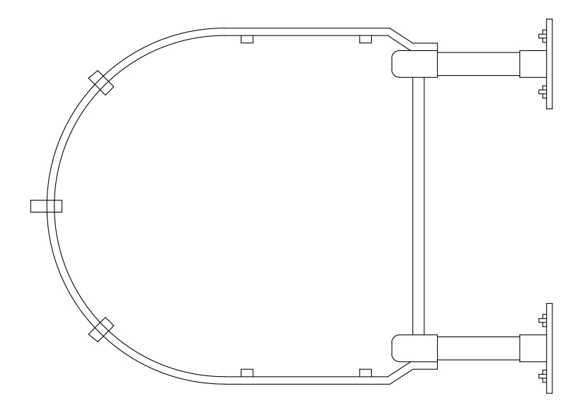 Free Ladder Top View CAD Block – DWG, DXF, PDF Format