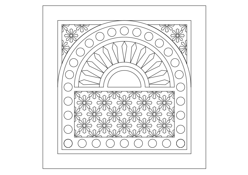 Free Arabic Pattern CAD Block – DWG, DXF, PDF Format