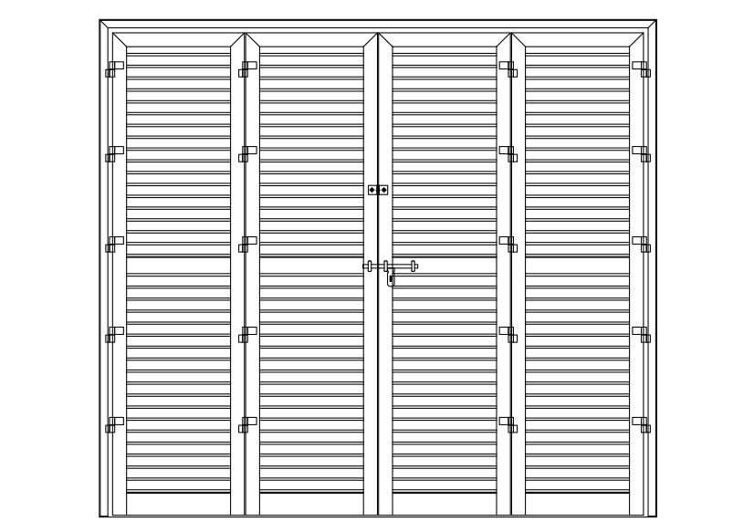 Free Shutters Elevation CAD Block – DWG, DXF, PDF Format
