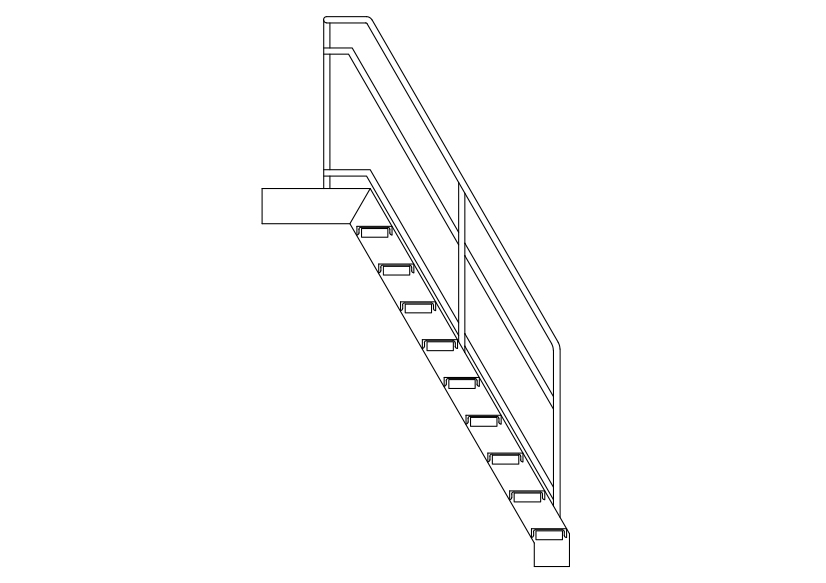 Free Staircase Elevation CAD Block – DWG, DXF, PDF Format