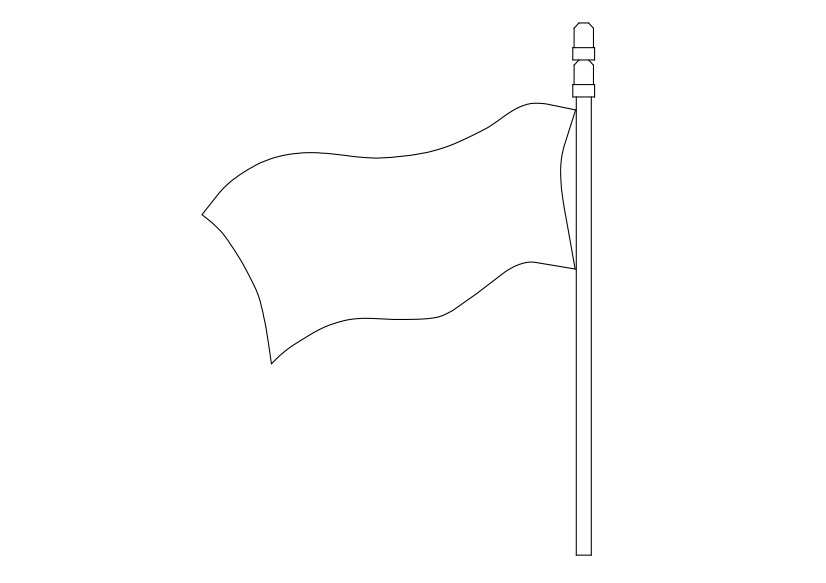 Free Flag Elevation CAD Block – DWG, DXF, PDF Format