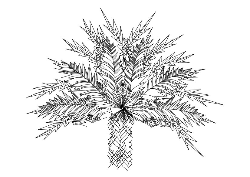 Free Palm Tree Elevation CAD Block – DWG, DXF, PDF Format