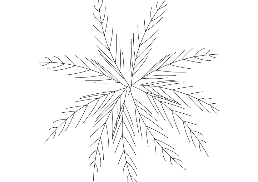 Free Palm Tree Top View CAD Block – DWG, DXF, PDF Format