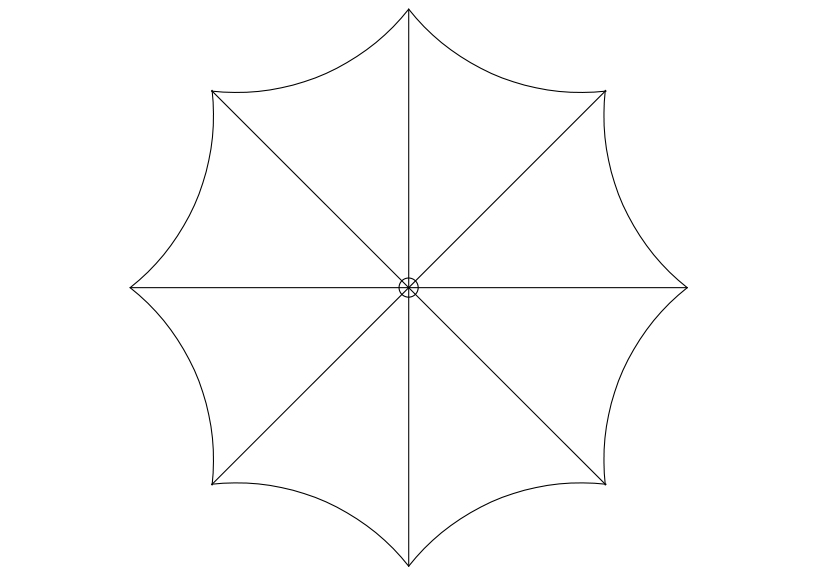 Free Umbrella Top View CAD Block – DWG, DXF, PDF Format
