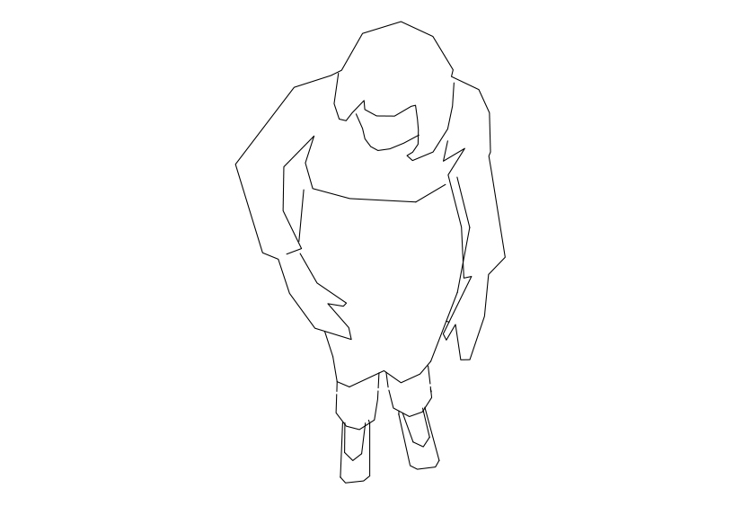 Free Person Sitting Top View CAD Block – DWG, DXF, PDF Format