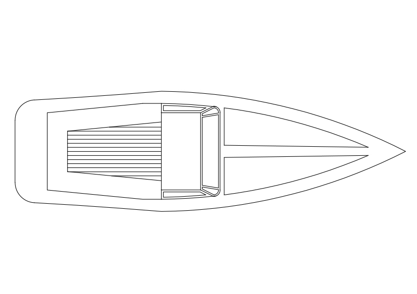 Free Boat Top View CAD Block – DWG, DXF, PDF Format