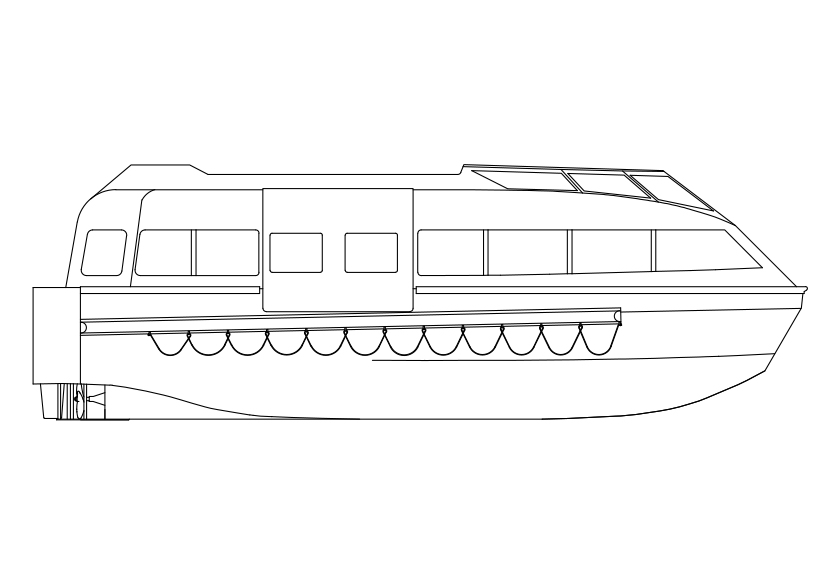 Free Boat Elevation CAD Block – DWG, DXF, PDF Format
