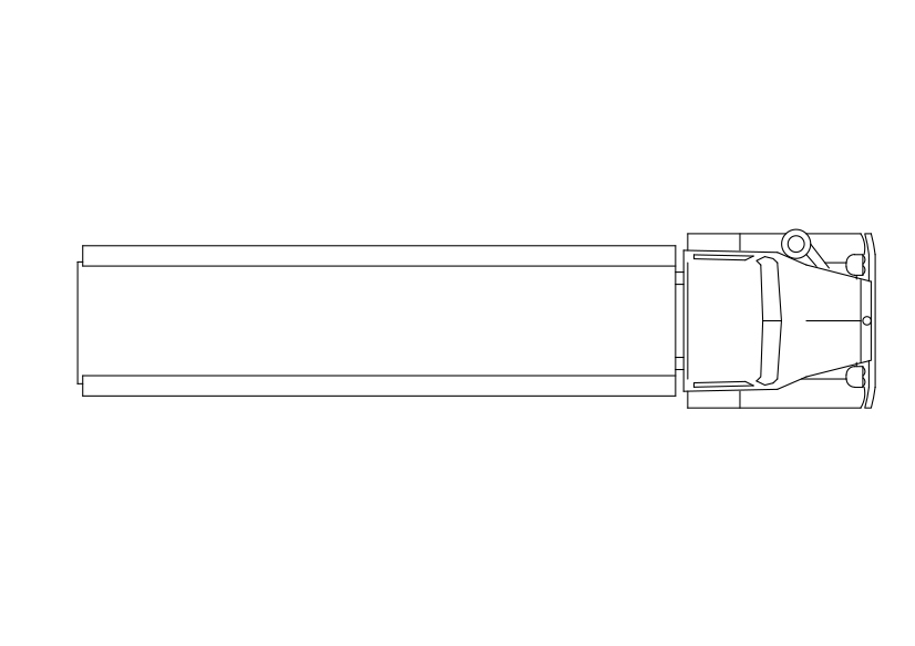 Free Truck Top View CAD Block – DWG, DXF, PDF Format