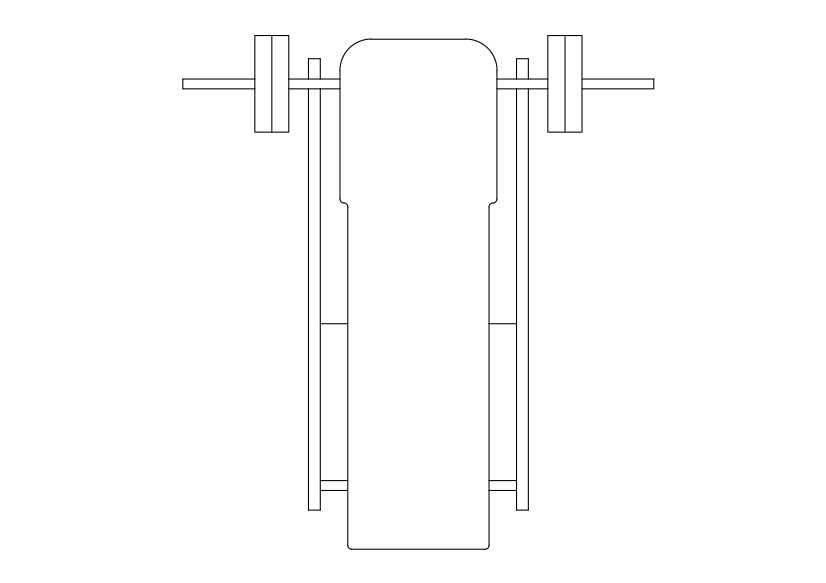 Free Gym Equipment Top View CAD Block – DWG, DXF, PDF Format