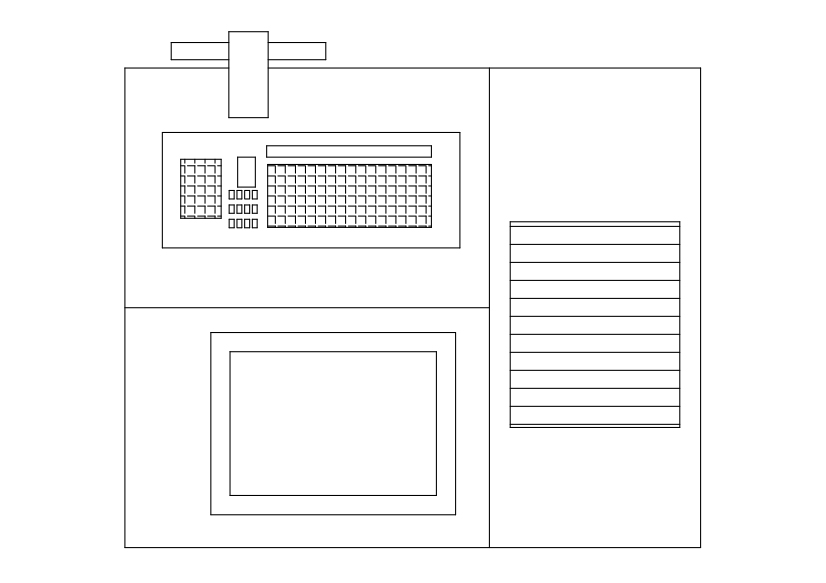 Free Cash Register Top View CAD Block – DWG, DXF, PDF Format