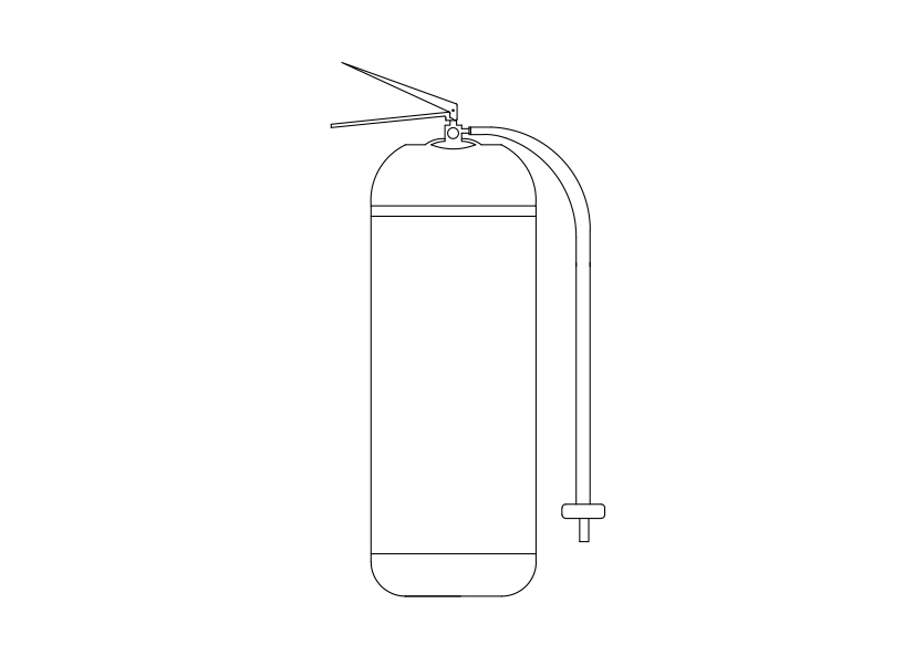 Free Fire Extinguisher Elevation CAD Block – DWG, DXF, PDF Format
