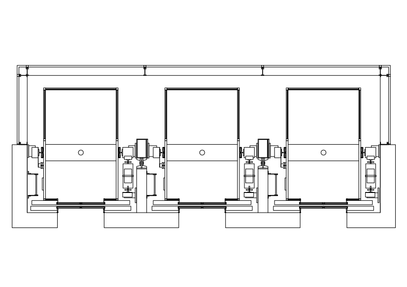Free Triple Lift Top View CAD Block – DWG, DXF, PDF Format