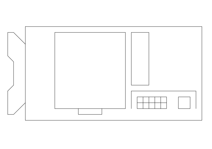 Free Printer Top View CAD Block – DWG, DXF, PDF Format