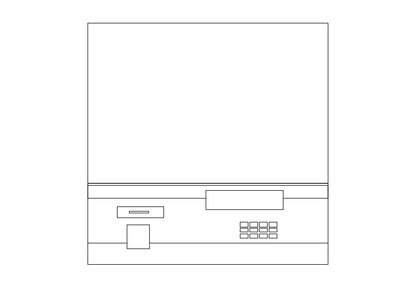Free Printer Top View CAD Block – DWG, DXF, PDF Format