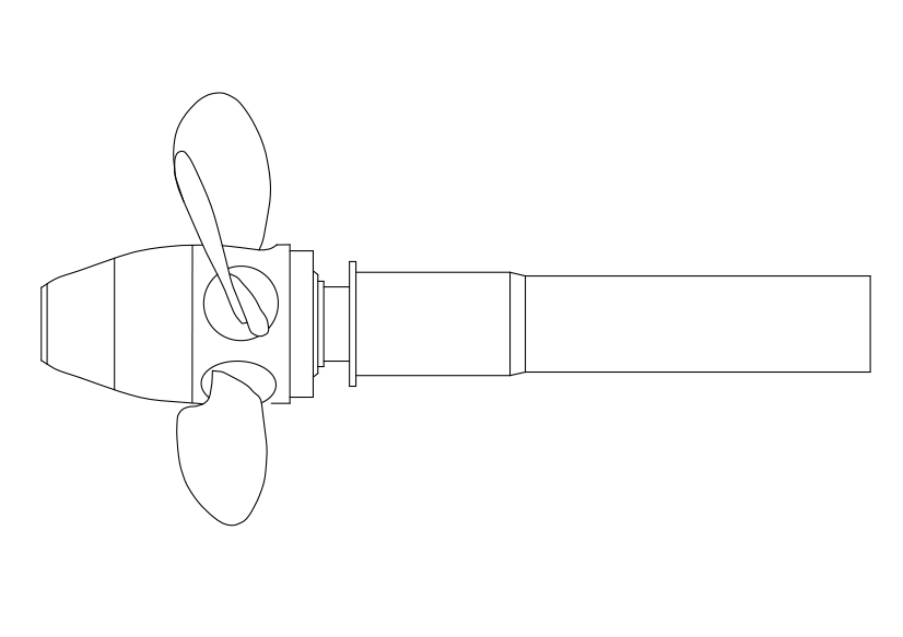 Free Propeller Elevation CAD Block – DWG, DXF, PDF Format