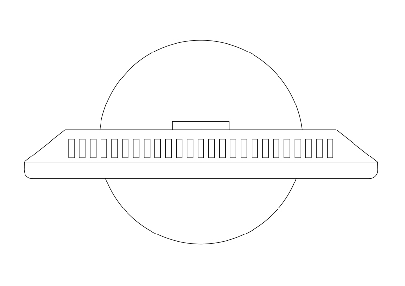 Free Screen Top View CAD Block – DWG, DXF, PDF Format