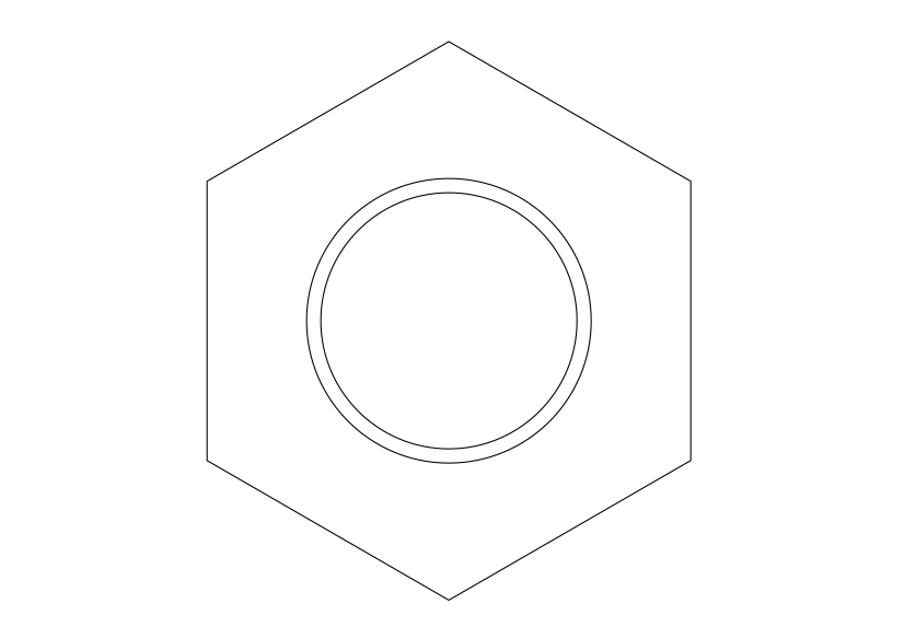 Free Screw Top View CAD Block – DWG, DXF, PDF Format