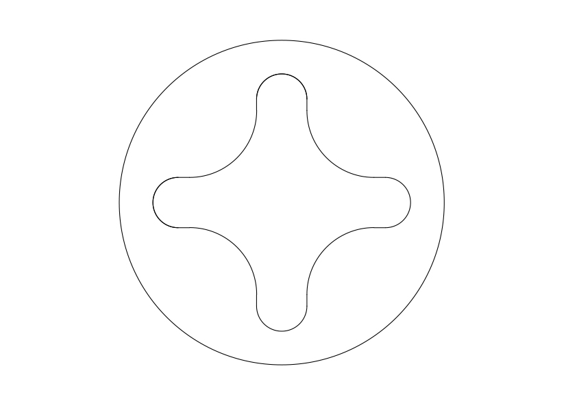 Free Screw Top View CAD Block – DWG, DXF, PDF Format