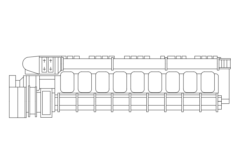 Free Ship Engine Top VIew CAD Block – DWG, DXF, PDF Format