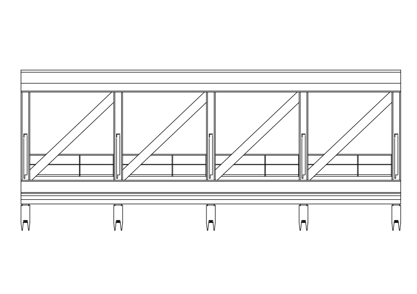 Free Skybridge Elevation CAD Block – DWG, DXF, PDF Format