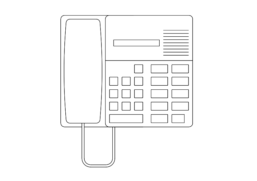 Free Telephone Top View CAD Block – DWG, DXF, PDF Format