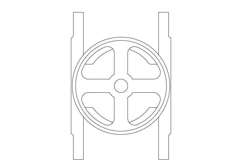 Free Valve Top View CAD Block – DWG, DXF, PDF Format