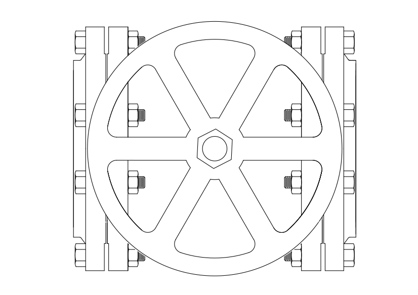 Free Valve Top View CAD Block – DWG, DXF, PDF Format