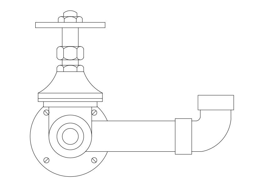 Free Valve Elevation CAD Block – DWG, DXF, PDF Format