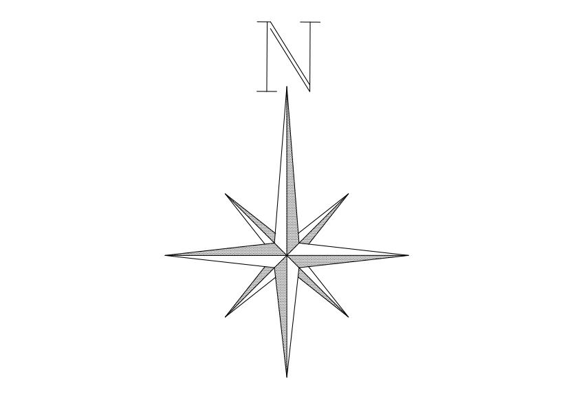 Free North Symbol CAD Block Icon – DWG, DXF, PDF Format