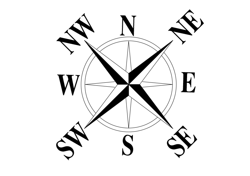 Free Wind Rose Symbol CAD Block Icon – DWG, DXF, PDF Format