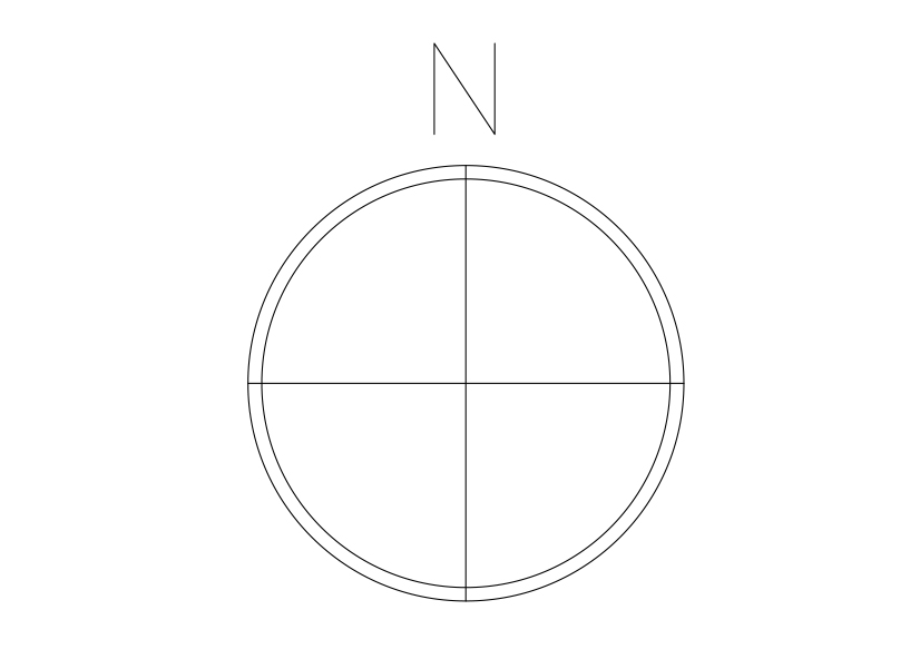 Free North Symbol CAD Block Icon – DWG, DXF, PDF Format