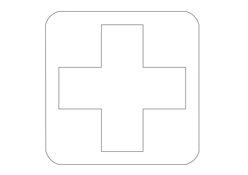 Free First Aid Symbol CAD Block Icon – DWG, DXF, PDF Format